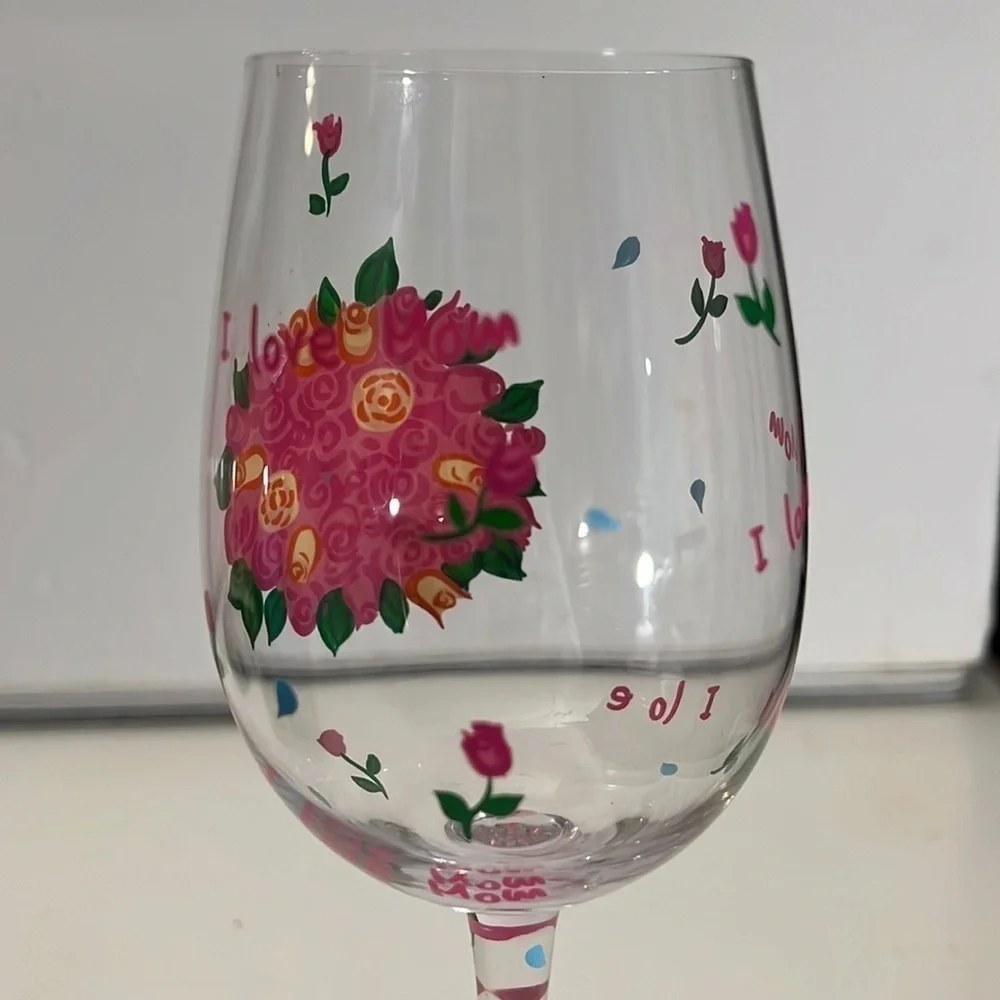 Lolita Mom’s Bouquet Artisan Painted Love My Wine❤️‍🩹
